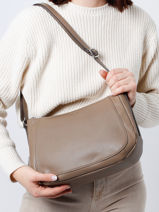 Cross Body Tas Confort Leder Hexagona Bruin confort 466743-vue-porte